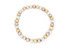 Sterling Silver 3-Tone 6mm Ball Bracelet