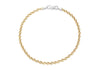 Sterling Silver 2 Tone Twist Bracelet 19m/7.5"9