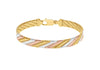 Sterling Silver 2-Tone Woven Bracelet 19m/7.5"9