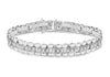 Sterling Silver Zirconia  Stampato Bracelet 20m/8"9