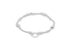 Sterling Silver 11mm Disc Double-Snake Chain Bracelet 19m/7.5"9