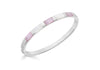 Sterling Silver Pink and White Mother of Pearl Bangle