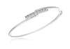 Sterling Silver Zirconia  Bar Bangle
