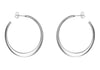 Sterling Silver 35mm Flat Hoop Earrings
