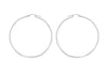 Sterling Silver 60mm Square Tube Creole Earrings