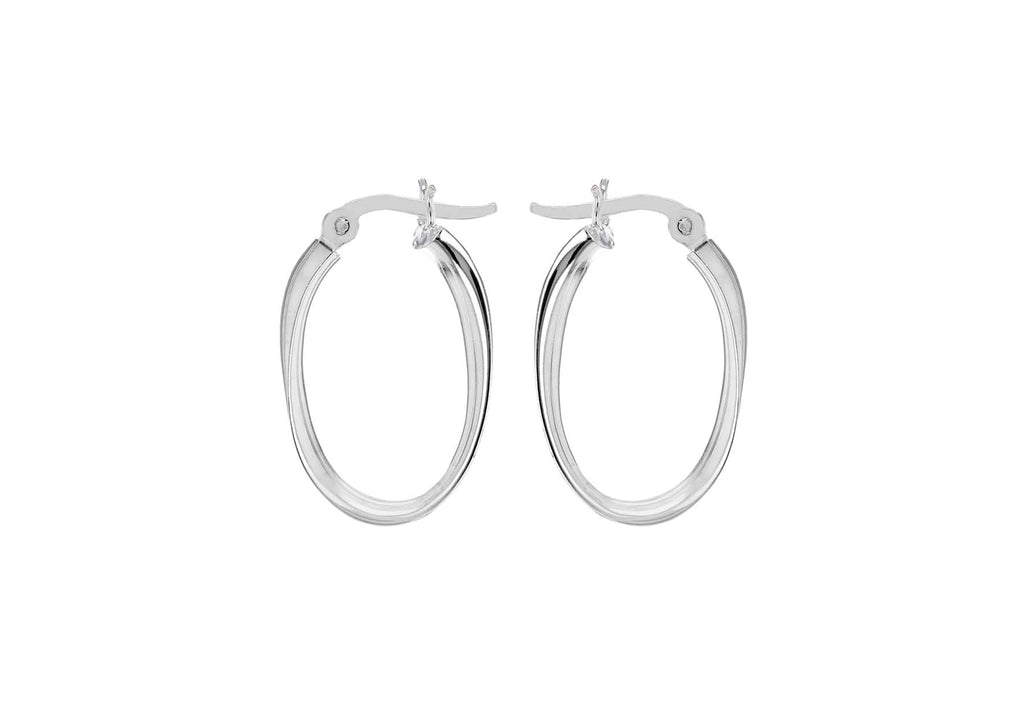 Sterling Silver Slight Twist Creole Earrings