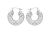 Sterling Silver 24mm Diamond Cut Creole Earrings