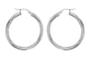Sterling Silver 30mm Twisted Hoop Earrings