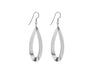 Sterling Silver Oval Half Twist Drop Earrings