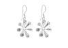 Sterling Silver FlCuted Spray Drop Earrings