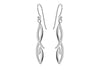 Sterling Silver Crossover Drop Earrings