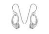 Sterling Silver Open-Heart Drop Earrings