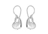 Sterling Silver Heart CutoCut Heart Drop Earrings