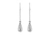 Sterling Silver Diamond Cut Teardrop Earrings
