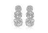Sterling Silver Graduated Knot Drop Earrings