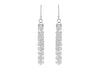Sterling Silver Mirror Tassel Drop Earrings