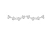 Sterling Silver Rhodium Plated Zirconia Flowers Crawler Earrings