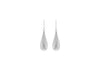 Sterling Silver Rhodium Plated Diamond Cut Large Teardrop Earrings