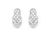 SILVER RHO FLIP FLOP STUD ER9