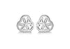 cSILVER CUTOUT STUD EARRINGS