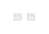 SILVER WHITE MOP SQUARE STUDER9