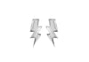 Sterling Silver Lightening Bolt Stud Earrings