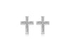 Sterling Silver Cross Stardust Stud Earrings
