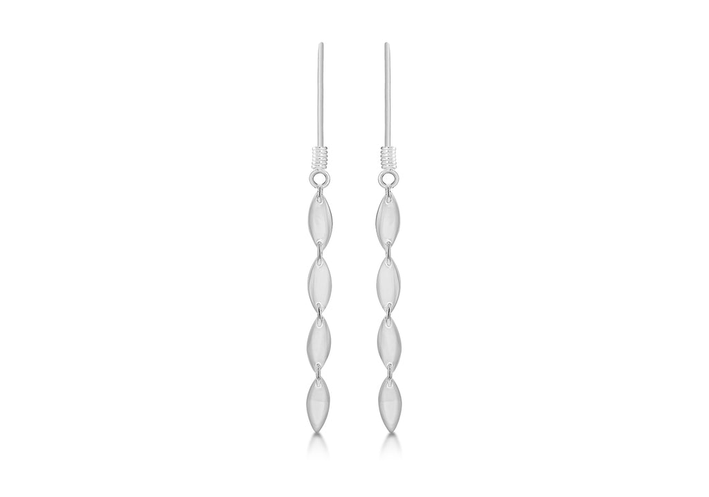 SILVER 4 Disc DROP EARRing