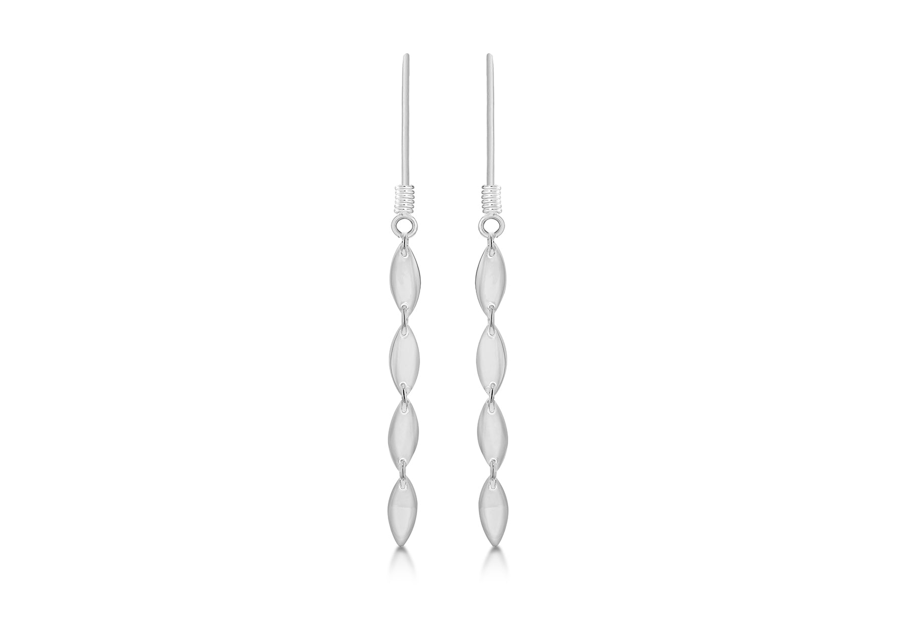 SILVER 4 Disc DROP EARRing