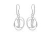 SILVER HOOP & BALL DROP Earrings