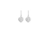 Sterling Silver Hammered 10mm Heart Drop Earrings