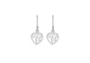Sterling Silver Filigree Heart Drop Earrings