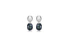 Sterling Silver Black Pearl 5mm x 15mm Drop Earrings