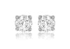 SILVER 3MM W/Zirconia  STUD EARRing