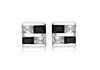 SILVER 4MM B&W SQ Zirconia  STUD EARR9