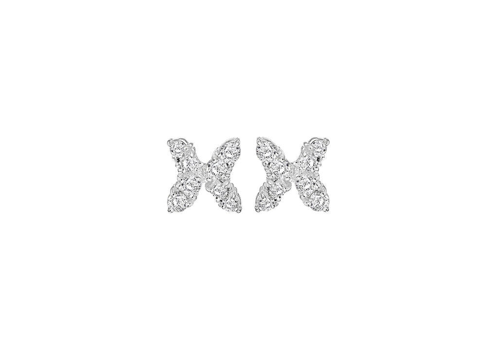 SILVER Zirconia  KISS STUD EARRing