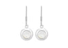 SILVER 10mm WMOP DROP EARRing