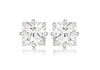 SILVER 9MM SQ Zirconia  STUD EARRing