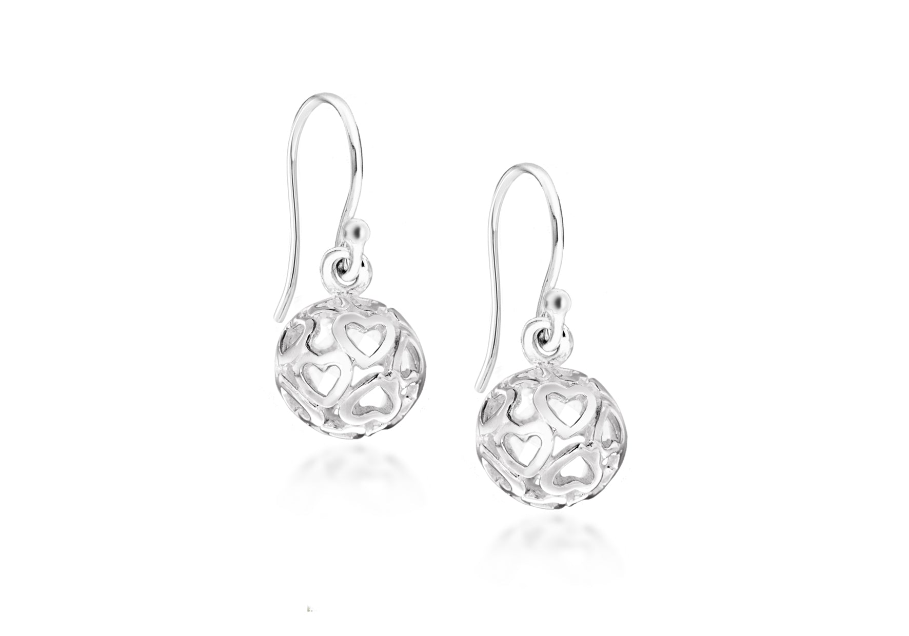 Sterling Silver Filigree Ball Drop Earrings