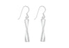 Sterling Silver Half Twist Bar Drop Earrings