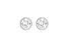 Sterling Silver Round Zirconia  7mm Stud Earrings