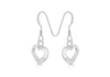 SILVER OPEN HEART DROP EARRing