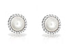 Sterling Silver and Pearl June Birthstone Stud Earrings