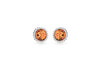 Sterling Silver Golden Yellow Swarovski Crystal November Birthstone Stud Earrings