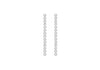Sterling Silver Rhodium Plated White Zirconia  Drop Earrings