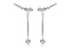 Sterling Silver Rhodium Plated White Zirconia Jacket & Crawler Earrings
