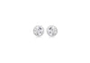 Sterling Silver White  Zirconia April Birthstone Stud Earrings
