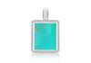 Sterling Silver Large Rectangular Turquoise Pendant