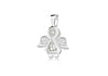 Sterling Silver Zirconia  Angel Pendant