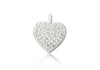 Sterling Silver Large Crystalique Heart Pendant